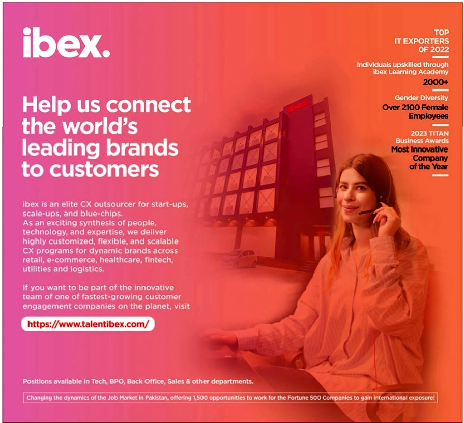 Ibex Pakistan Management Jobs